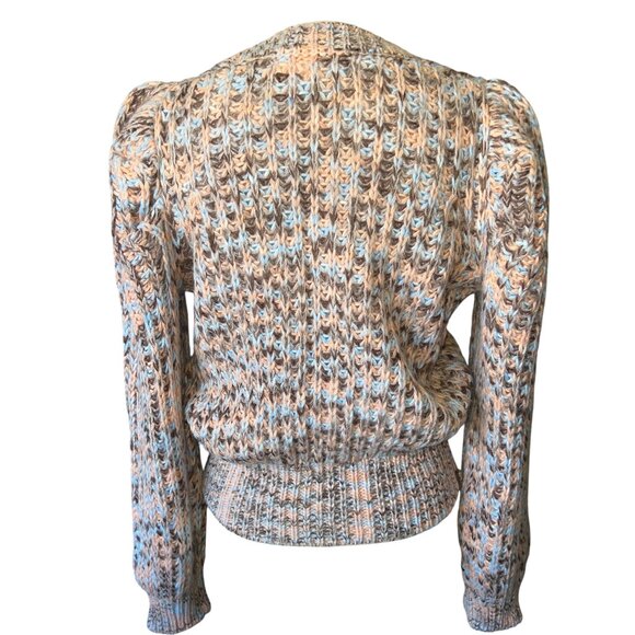 Astr The Label Womens Multicolor Button-Front Cardigan M Knit V-Neck Acrylic - Picture 2 of 9